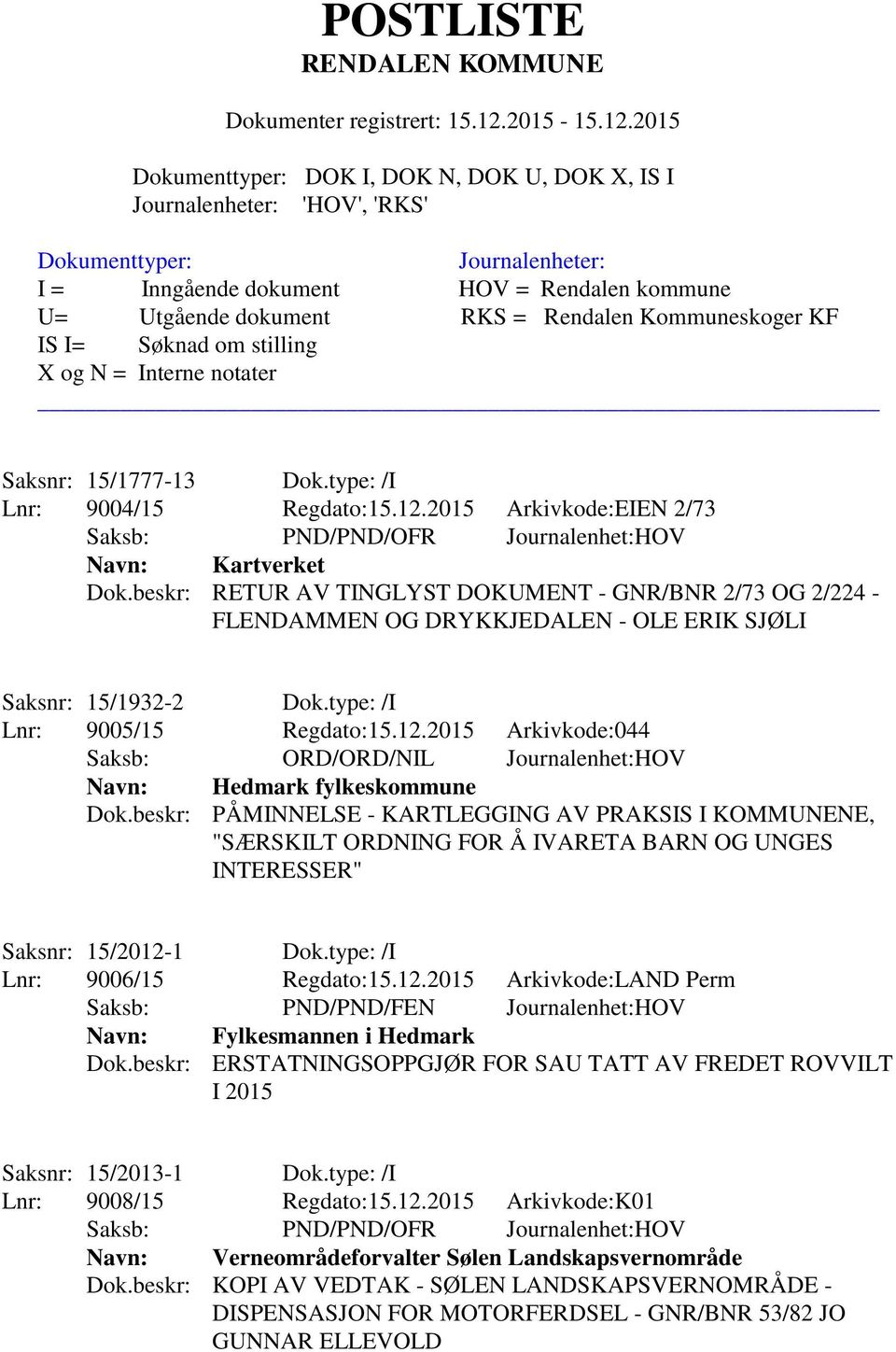 beskr: PÅMINNELSE - KARTLEGGING AV PRAKSIS I KOMMUNENE, "SÆRSKILT ORDNING FOR Å IVARETA BARN OG UNGES INTERESSER" Saksnr: 15/2012-