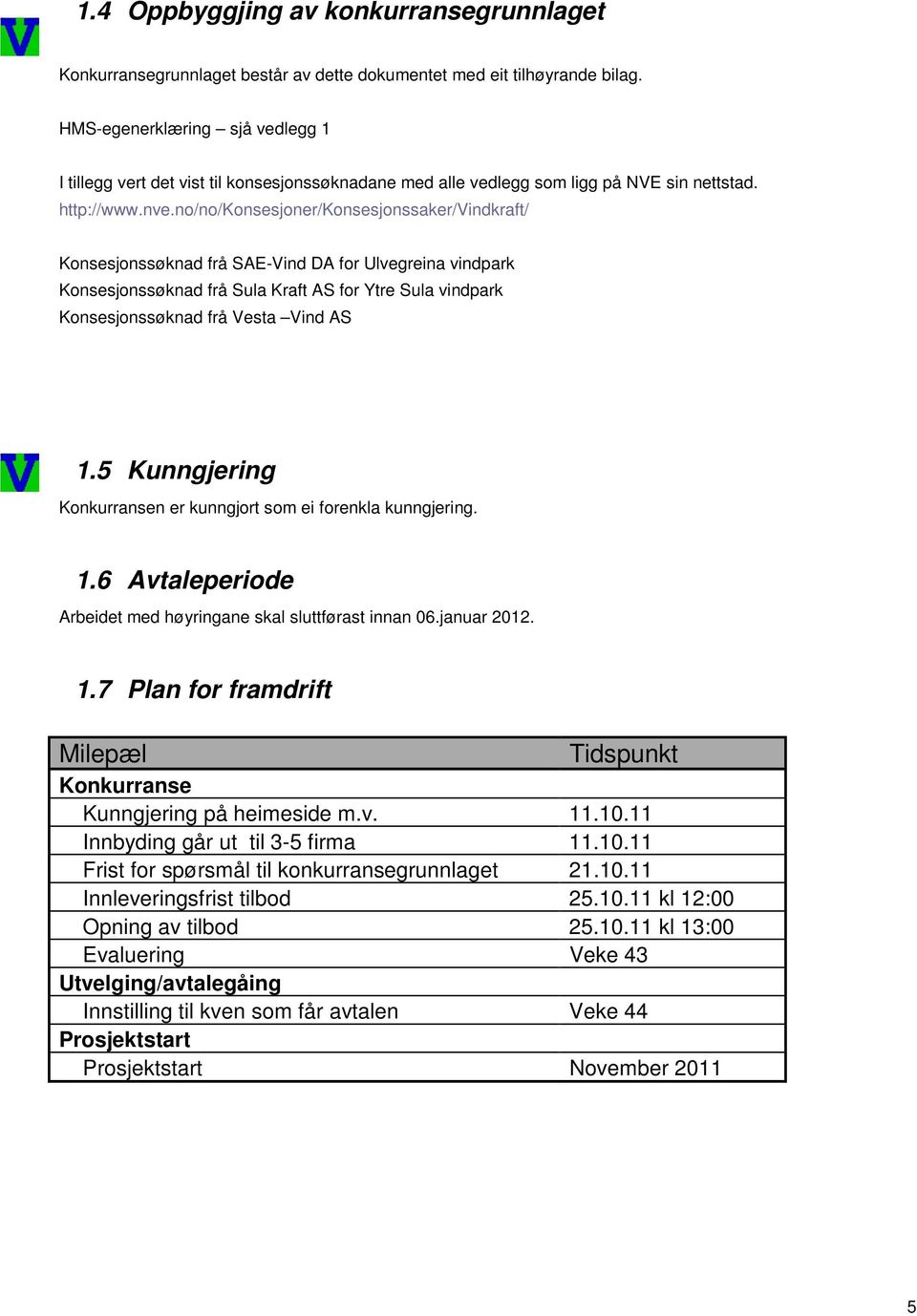 no/no/konsesjoner/konsesjonssaker/vindkraft/ Konsesjonssøknad frå SAE-Vind DA for Ulvegreina vindpark Konsesjonssøknad frå Sula Kraft AS for Ytre Sula vindpark Konsesjonssøknad frå Vesta Vind AS 1.