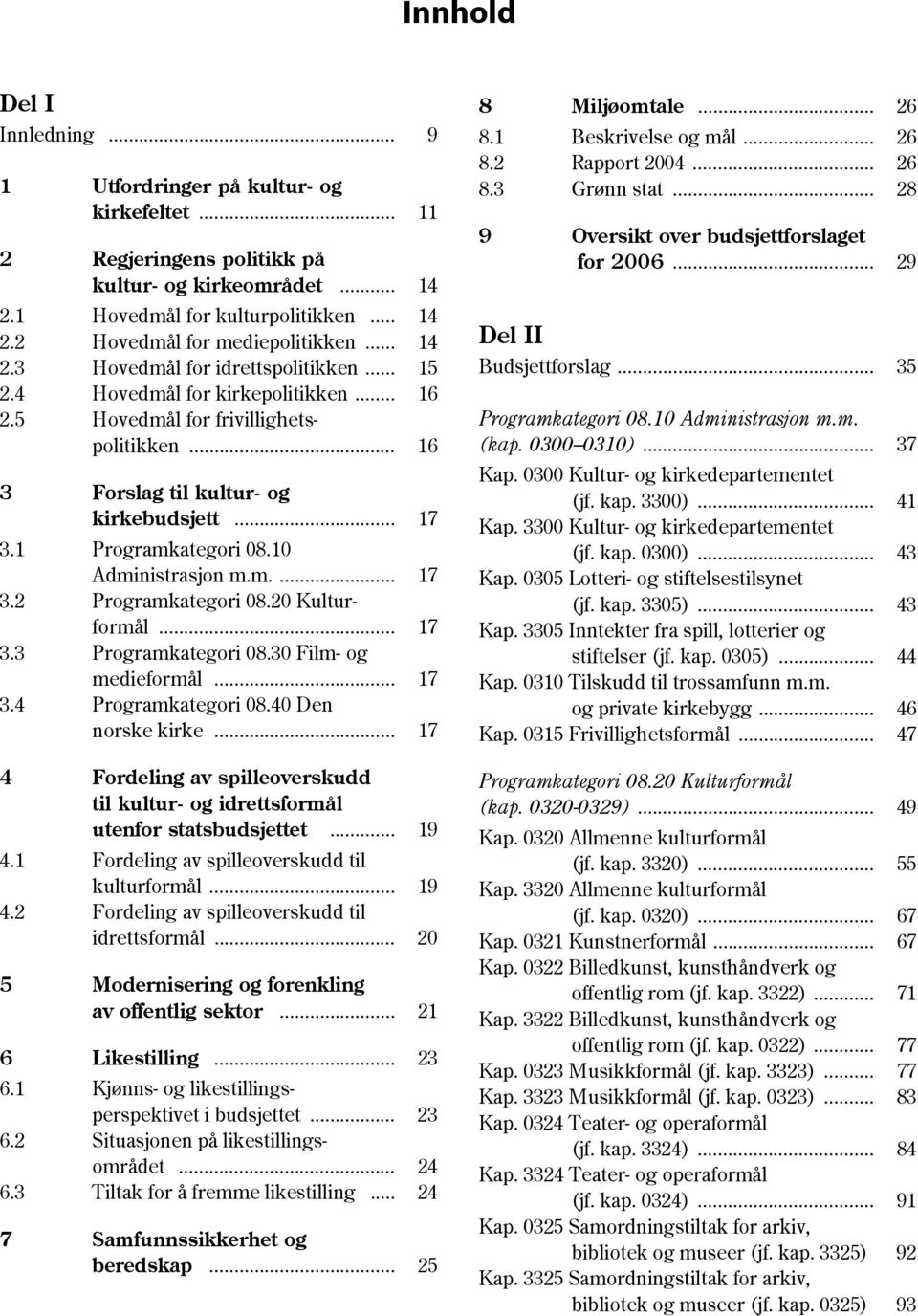 1 Programkategori 08.10 Administrasjon m.m.... 17 3.2 Programkategori 08.20 Kulturformål... 17 3.3 Programkategori 08.30 Film- og medieformål... 17 3.4 Programkategori 08.40 Den norske kirke.