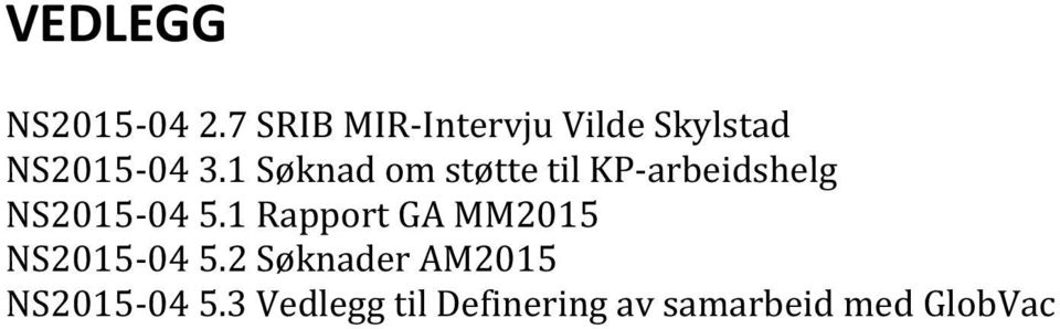 1 Søknad om støtte til KP-arbeidshelg NS2015-04 5.