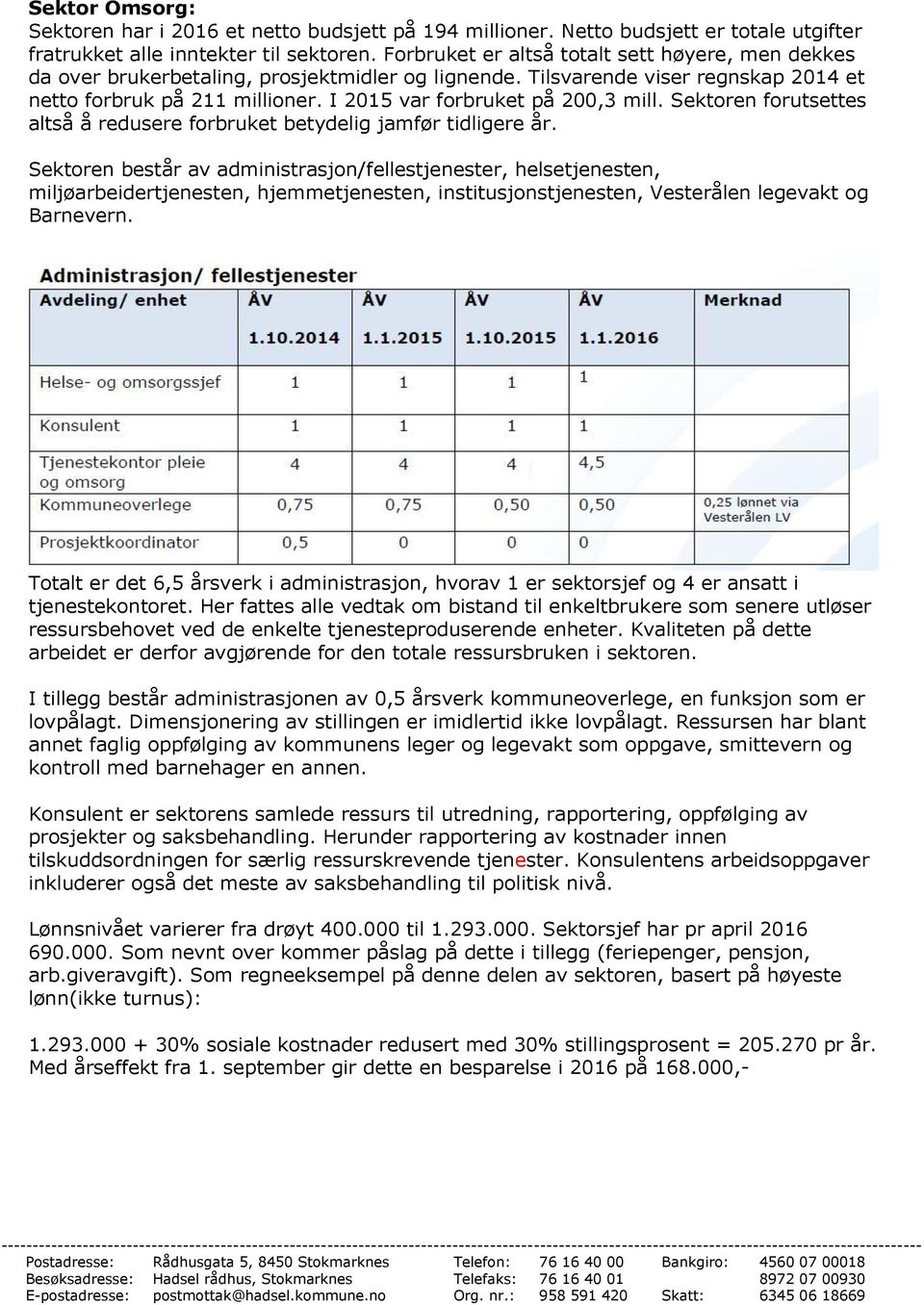 I 2015 var forbruket på 200,3 mill. Sektoren forutsettes altså å redusere forbruket betydelig jamfør tidligere år.