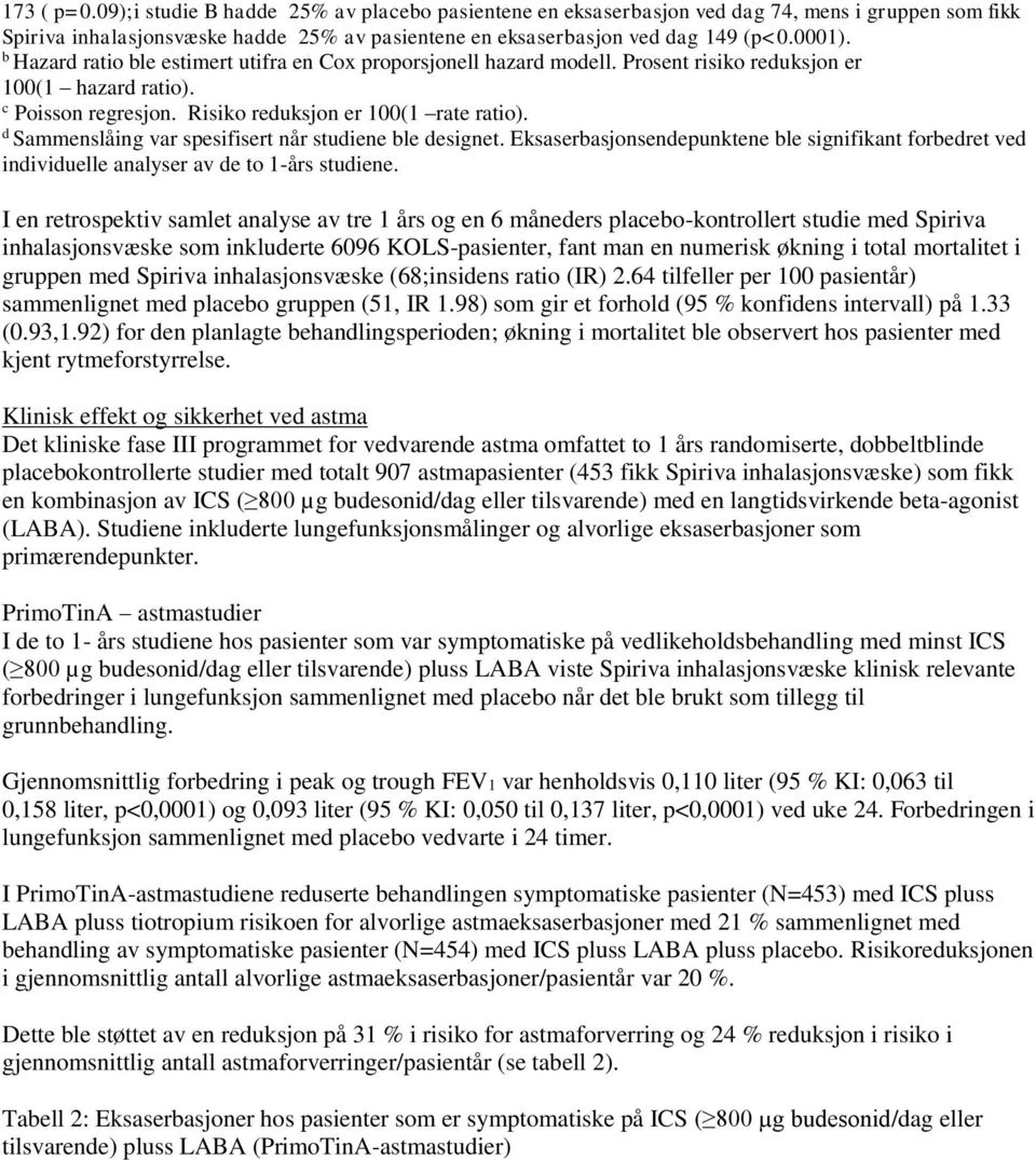 d Sammenslåing var spesifisert når studiene ble designet. Eksaserbasjonsendepunktene ble signifikant forbedret ved individuelle analyser av de to 1-års studiene.