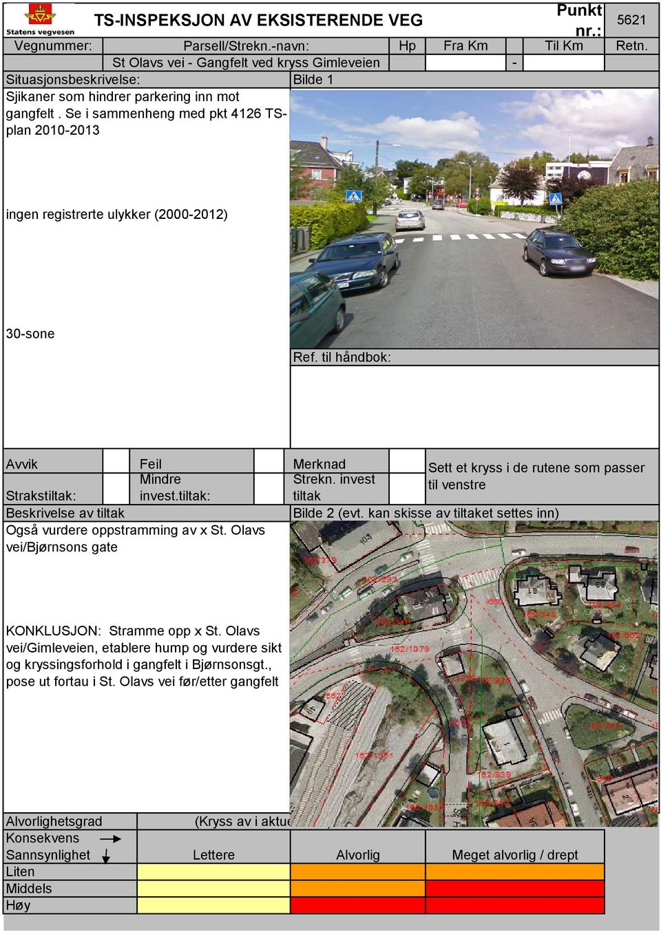 Se i sammenheng med pkt 4126 TSplan 20102013 5621 ingen registrerte ulykker (20002012) 30sone Beskrivelse av Bilde 2 (evt.