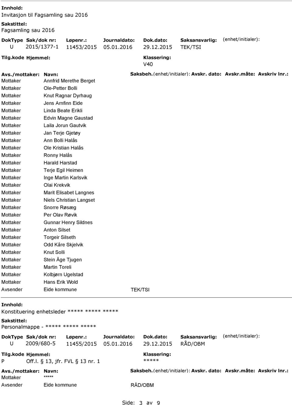 Halås Harald Harstad Terje Egil Heimen nge Martin Karlsvik Olai Krekvik Marit Elisabet Langnes Niels Christian Langset Snorre Røsæg Per Olav Røvik Gunnar Henry Sildnes Anton Silset Torgeir Silseth