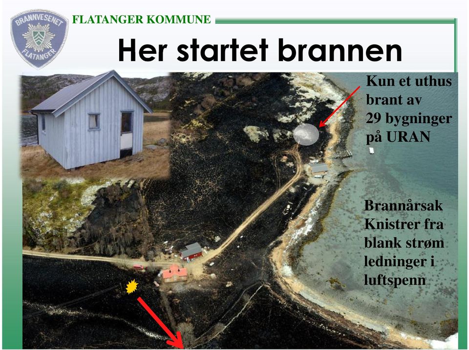 på URAN Brannårsak Knistrer