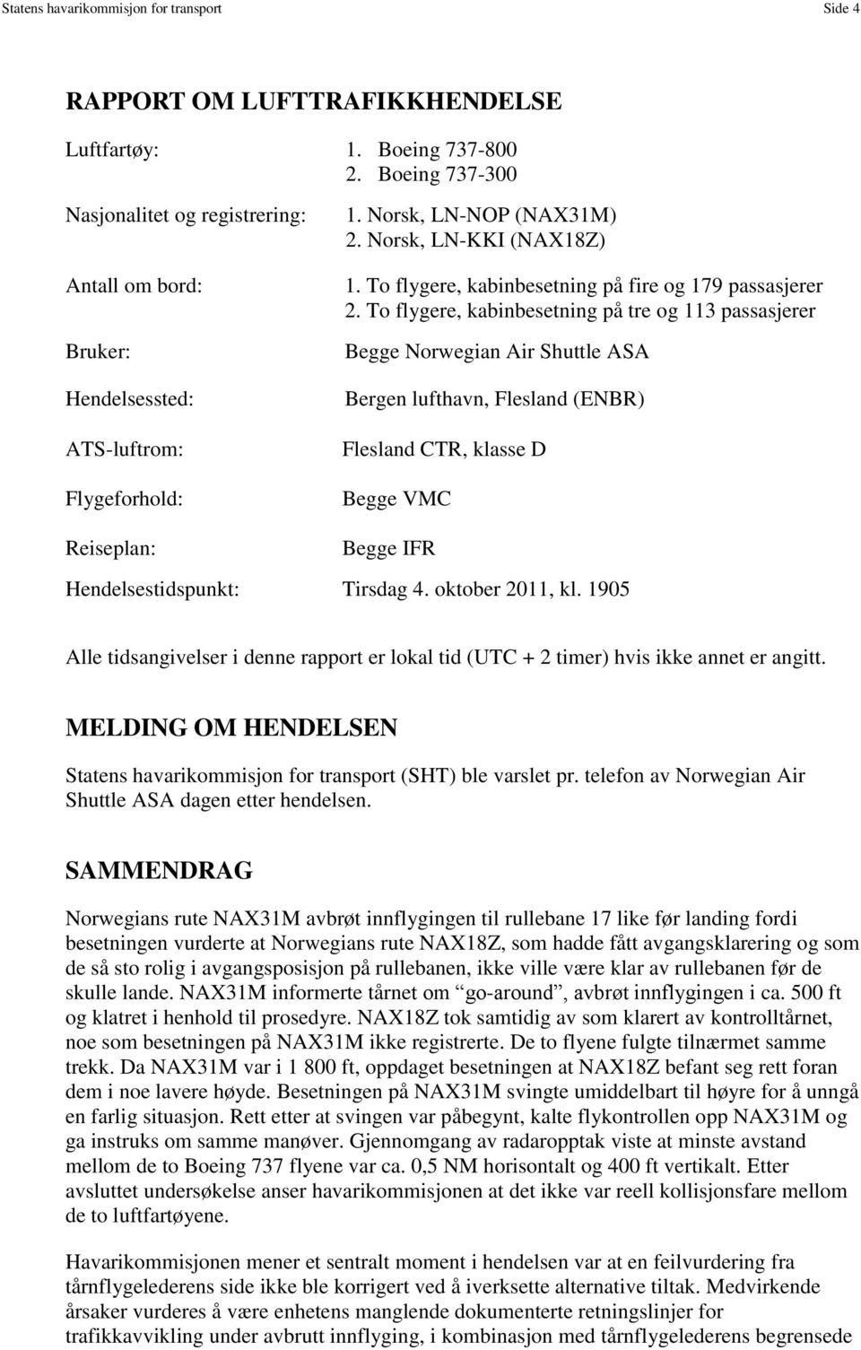 To flygere, kabinbesetning på fire og 179 passasjerer 2.