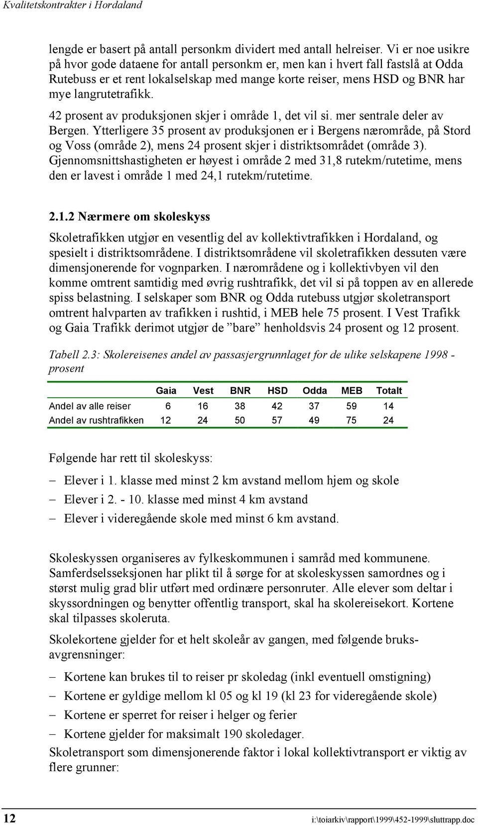 42 prosent av produksjonen skjer i område 1, det vil si. mer sentrale deler av Bergen.