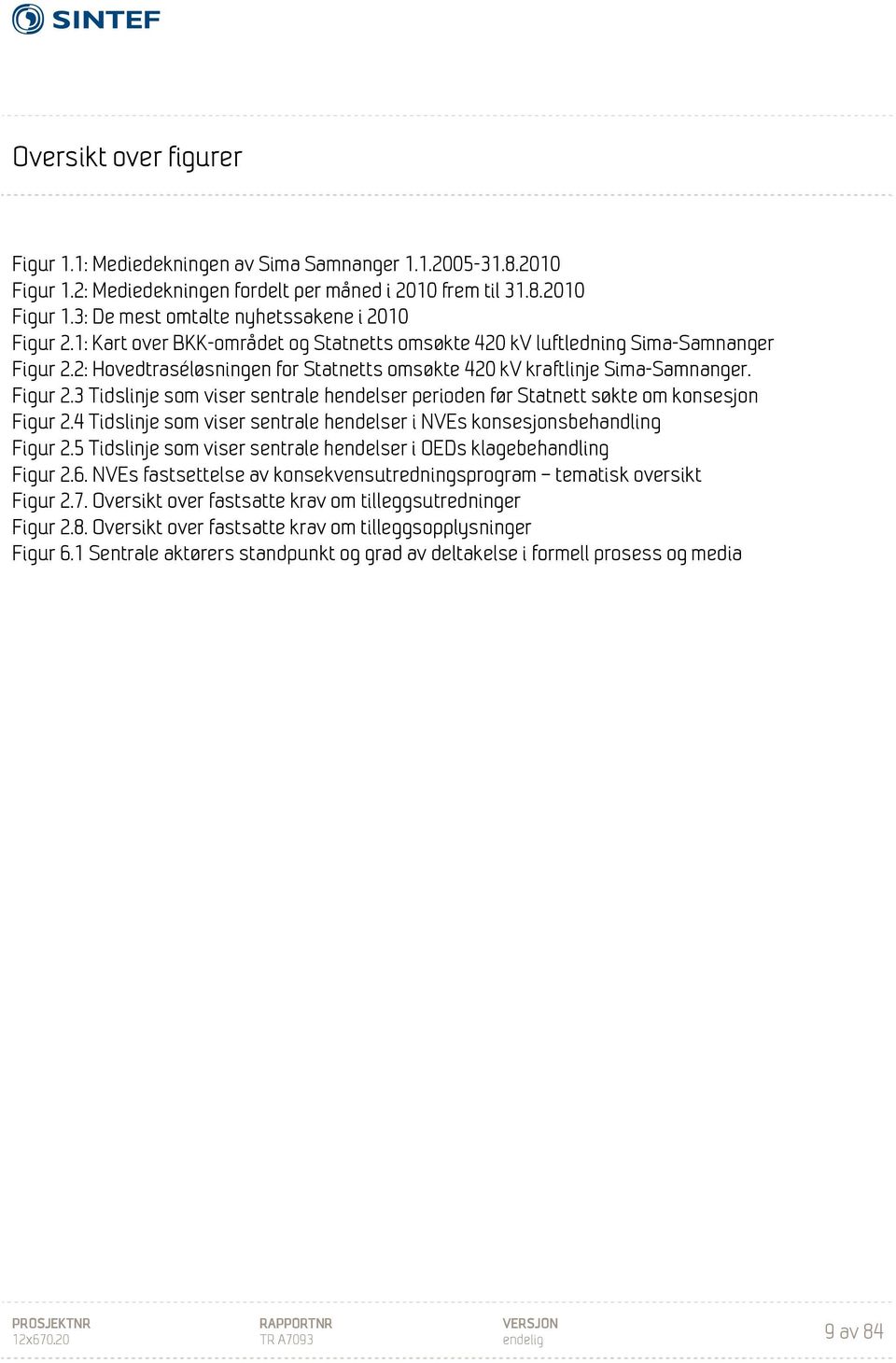 4 Tidslinje som viser sentrale hendelser i NVEs konsesjonsbehandling Figur 2.5 Tidslinje som viser sentrale hendelser i OEDs klagebehandling Figur 2.6.