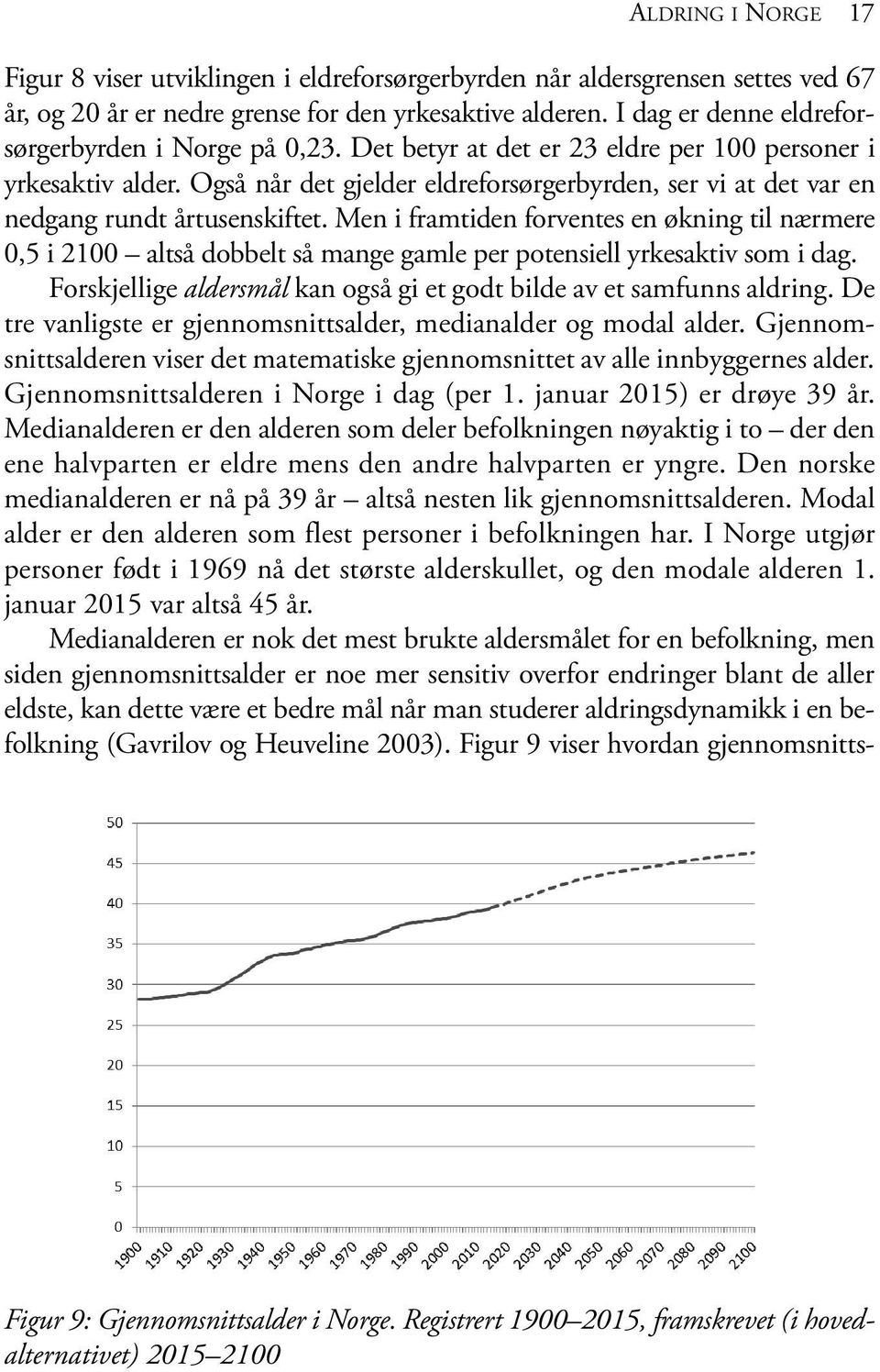 Også når det gjelder eldre forsørgerbyrden, ser vi at det var en nedgang rundt årtusenskiftet.