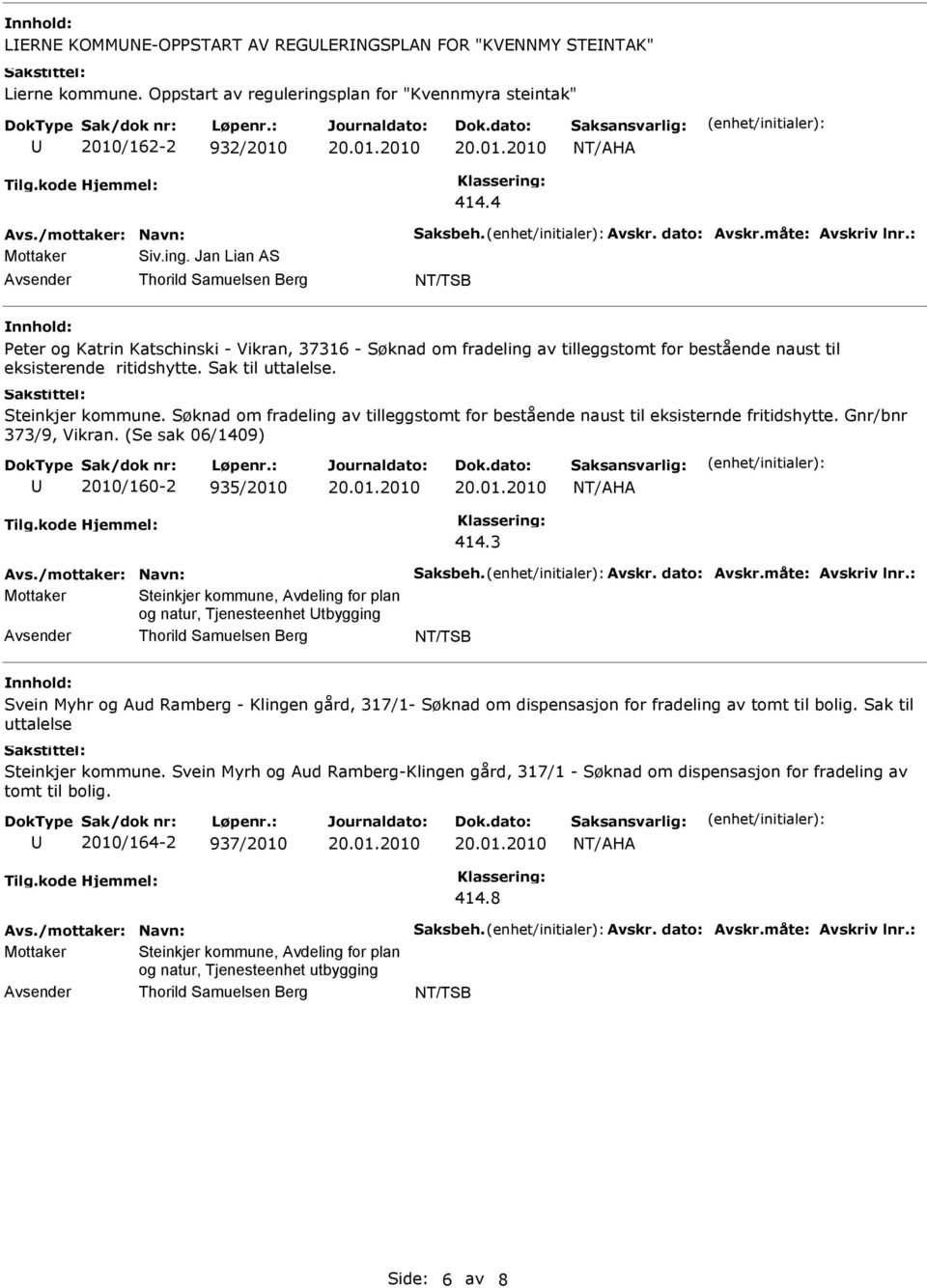 Jan Lian AS Thorild Samuelsen Berg Peter og Katrin Katschinski - Vikran, 37316 - Søknad om fradeling av tilleggstomt for bestående naust til eksisterende ritidshytte. Sak til uttalelse.