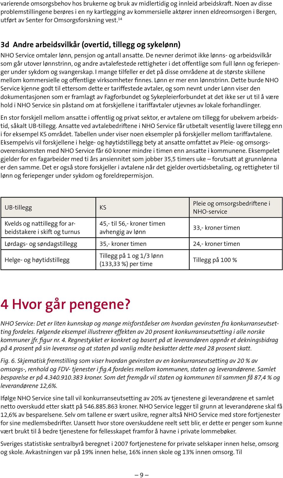 14 3d Andre arbeidsvilkår (overtid, tillegg og sykelønn) NHO Service omtaler lønn, pensjon og antall ansatte.