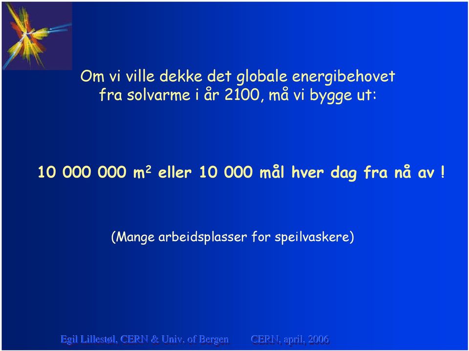 000 000 m 2 eller 10 000 mål hver dag fra