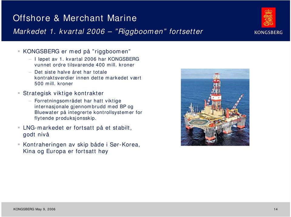 kroner Det siste halve året har totale kontraktsverdier innen dette markedet vært 500 mill.