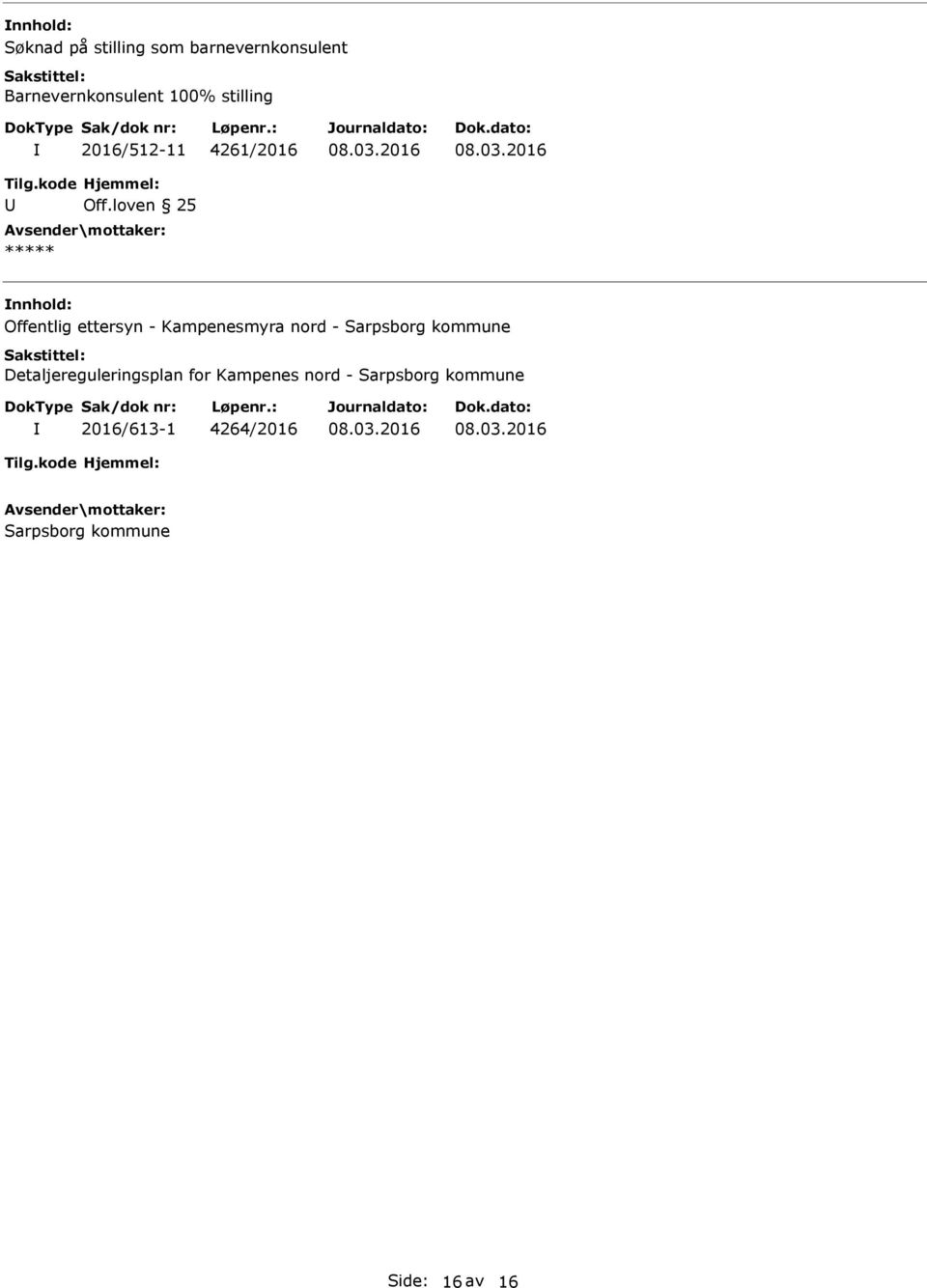 loven 25 ***** Offentlig ettersyn - Kampenesmyra nord - Sarpsborg kommune