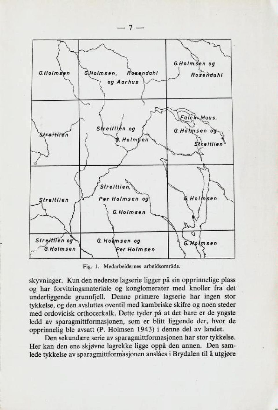 Denne primære lagserie har ingen stor tykkelse, og den avsluttes oventil med kambriske skifre og noen steder med ordovicisk orthocerkalk.