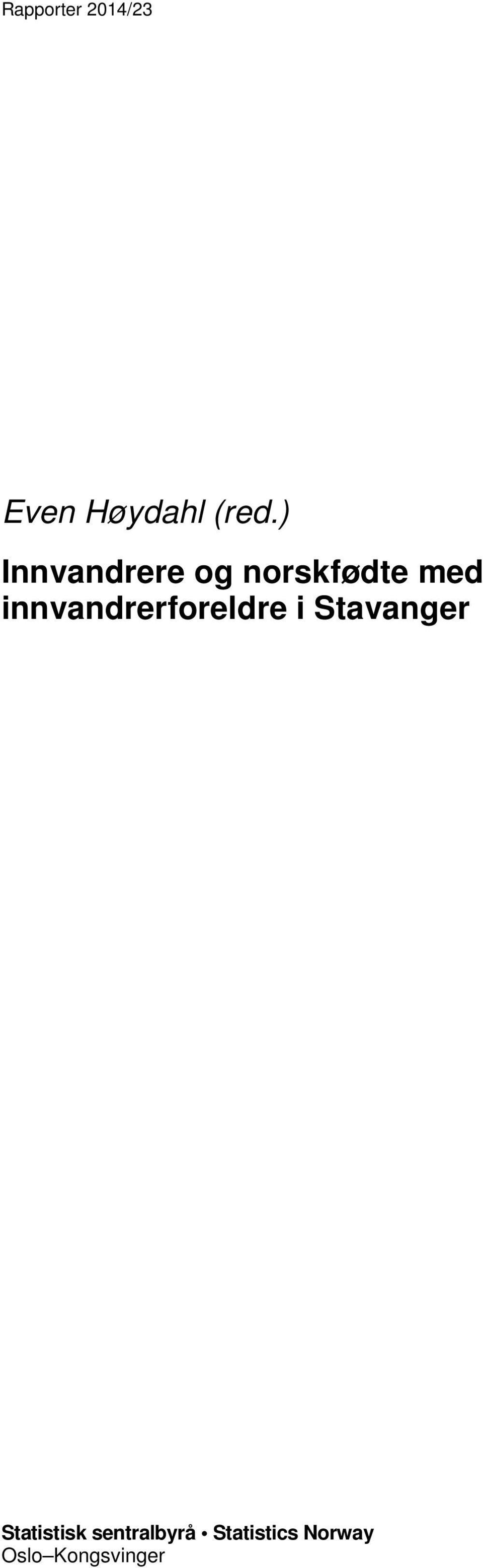 innvandrerforeldre i Statistisk