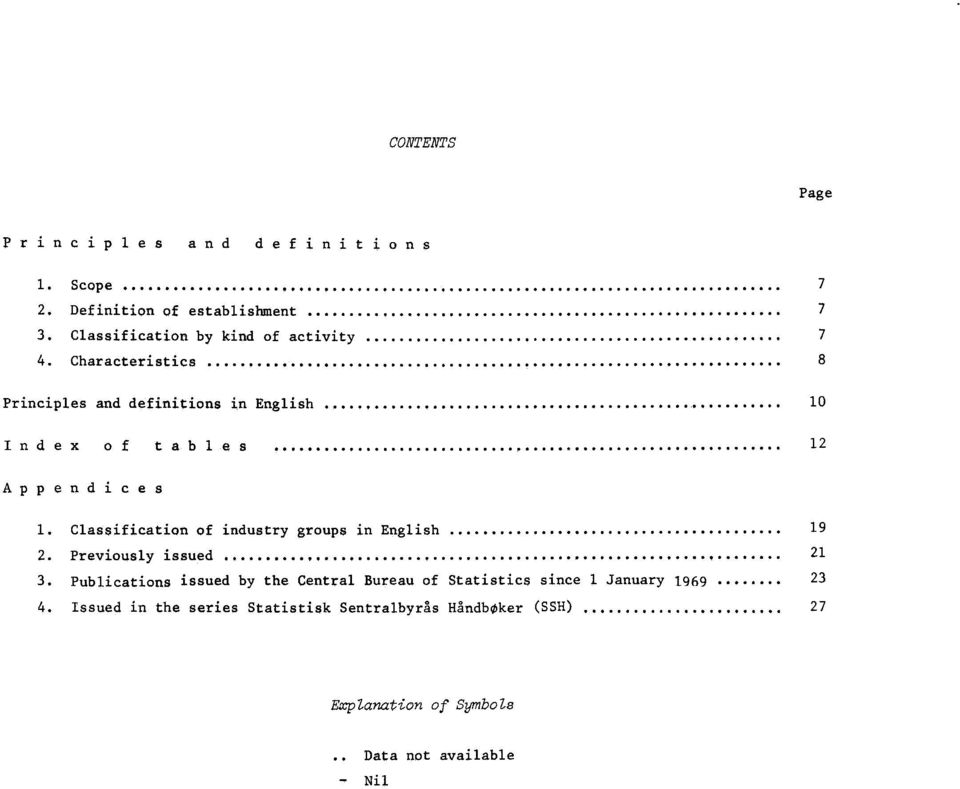 ... 10 Index of tables 12 Appendices 1. Classification of industry groups in English 19 2. Previously issued, 21 3.