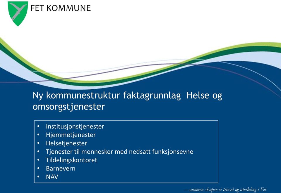 Tjenester til mennesker med nedsatt funksjonsevne