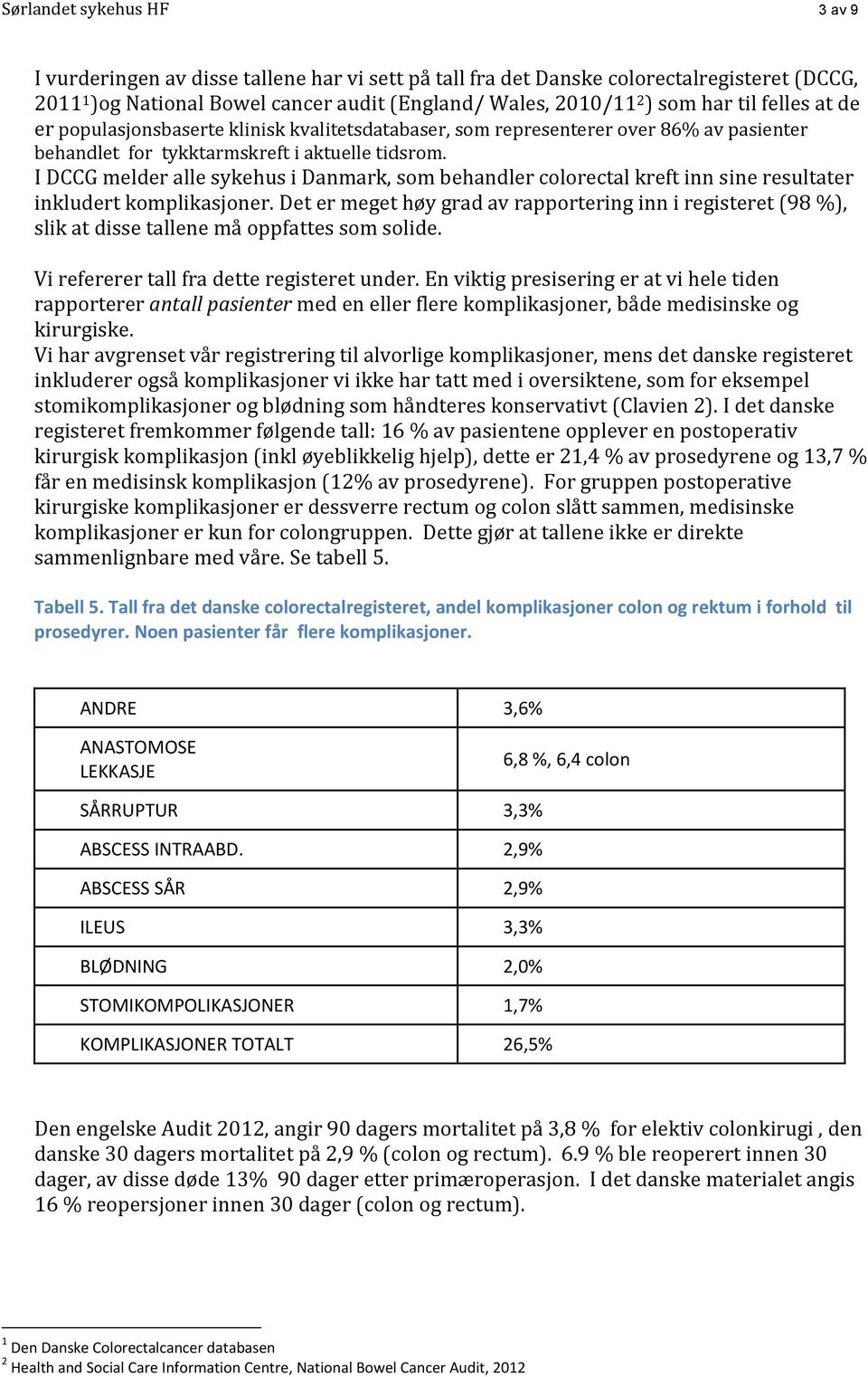 I DCCG melder alle sykehus i Danmark, som behandler colorectal kreft inn sine resultater inkludert.