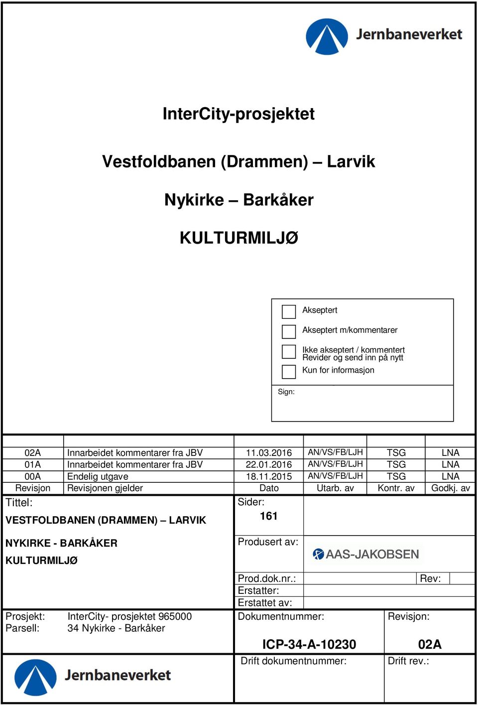 2015 AN/VS/FB/LJH TSG LNA Revisjon Revisjonen gjelder Dato Utarb. av Kontr. av Godkj.