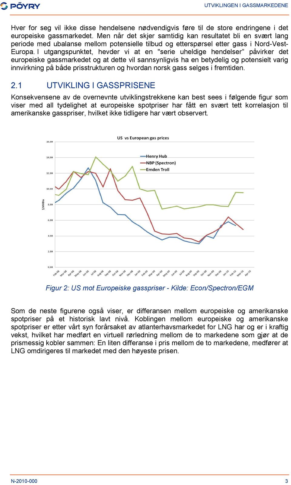 I utgangspunktet, hevder vi at en "serie uheldige hendelser påvirker det europeiske gassmarkedet og at dette vil sannsynligvis ha en betydelig og potensielt varig innvirkning på både prisstrukturen