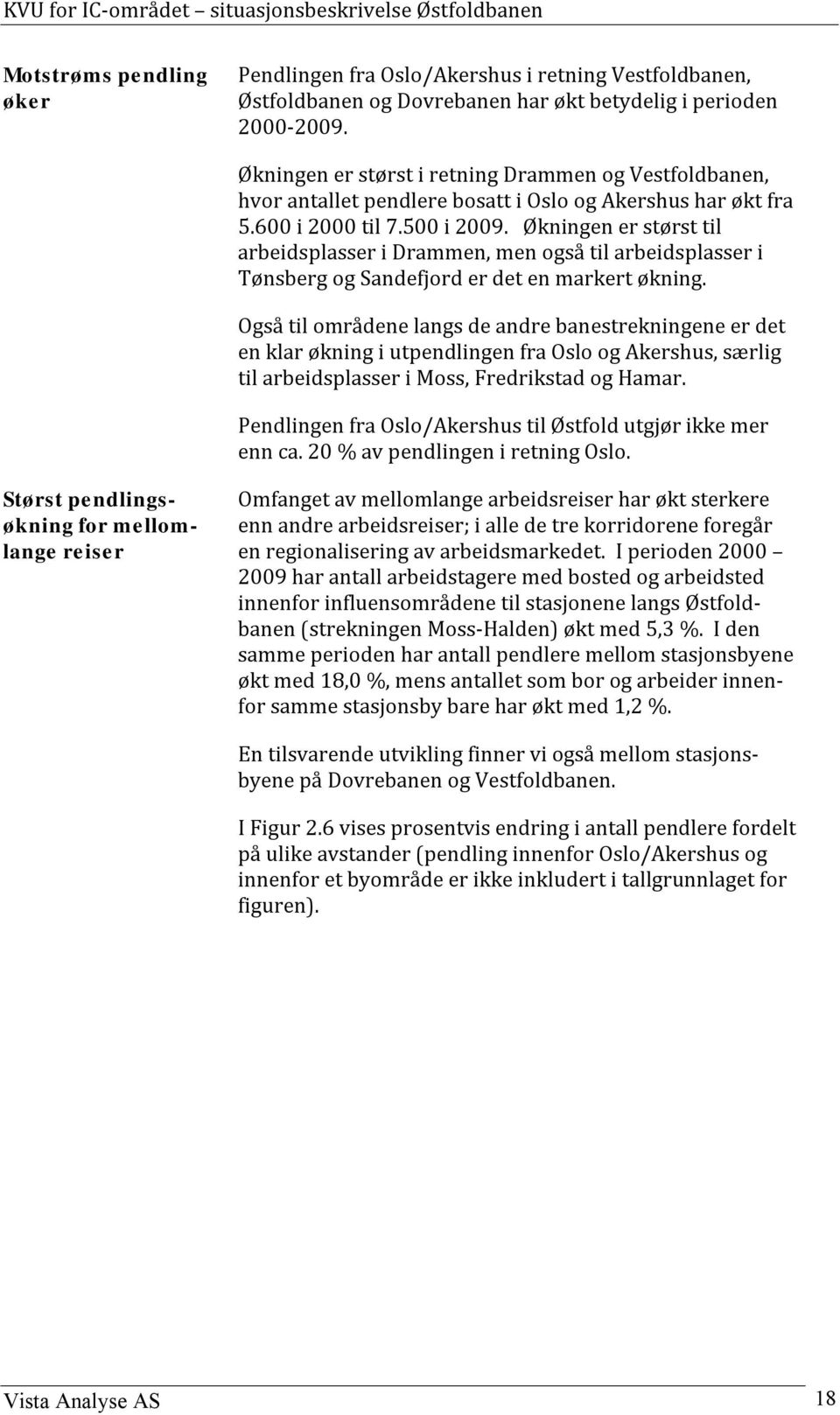 Økningen er størst til arbeidsplasser i Drammen, men også til arbeidsplasser i Tønsberg og Sandefjord er det en markert økning.