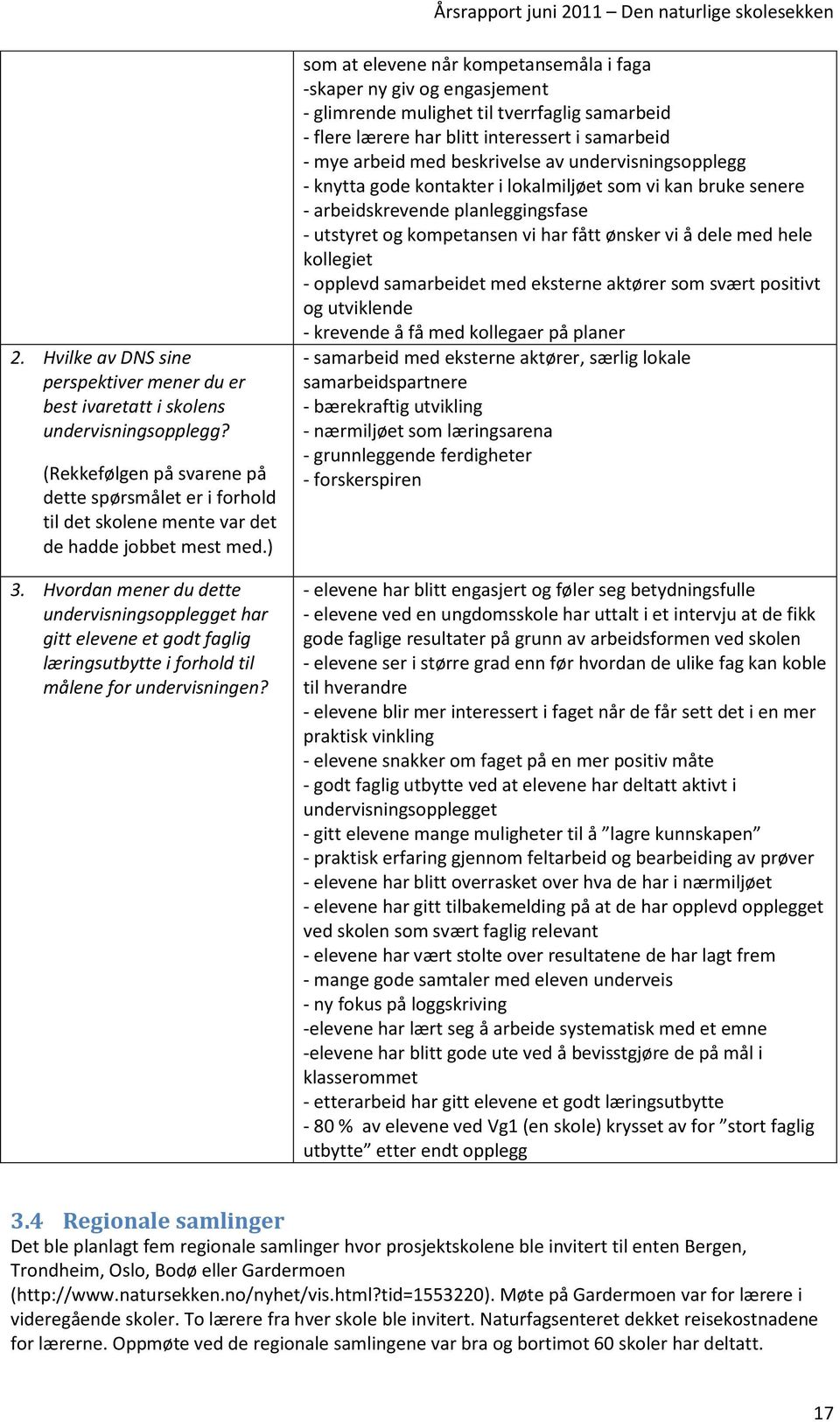 Hvordan mener du dette undervisningsopplegget har gitt elevene et godt faglig læringsutbytte i forhold til målene for undervisningen?