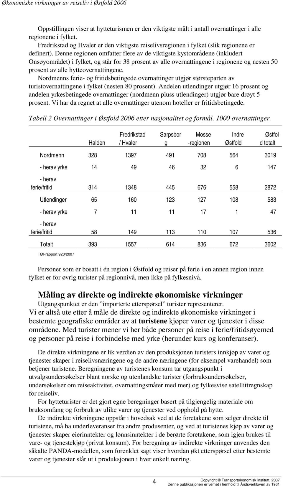 Denne regionen omfatter flere av de viktigste kystområdene (inkludert Onsøyområdet) i fylket, og står for 38 prosent av alle overnattingene i regionene og nesten 50 prosent av alle