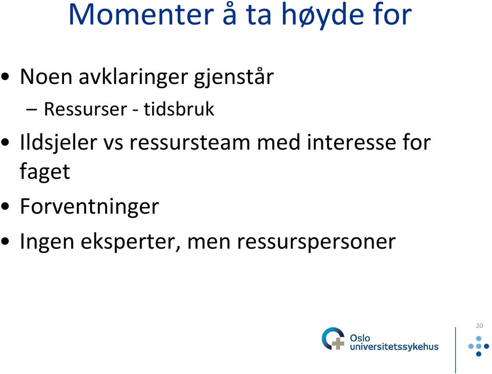 vsressursteam med interesse for faget