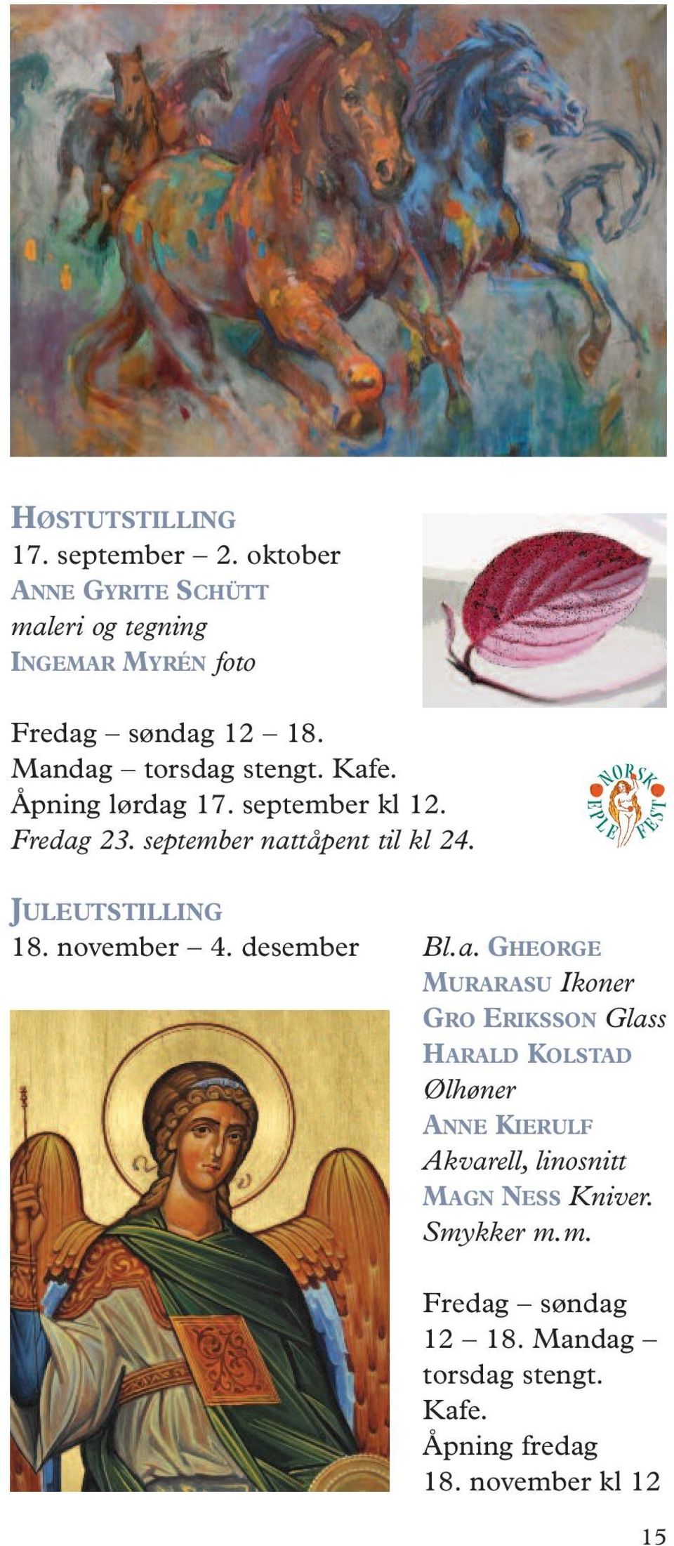 JULEUTSTILLING 18. november 4. desember Bl.a.