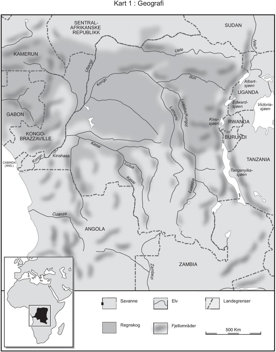 KONGO- BRAZZAVILLE BURUNDI Kasai CABINDA (ANG.