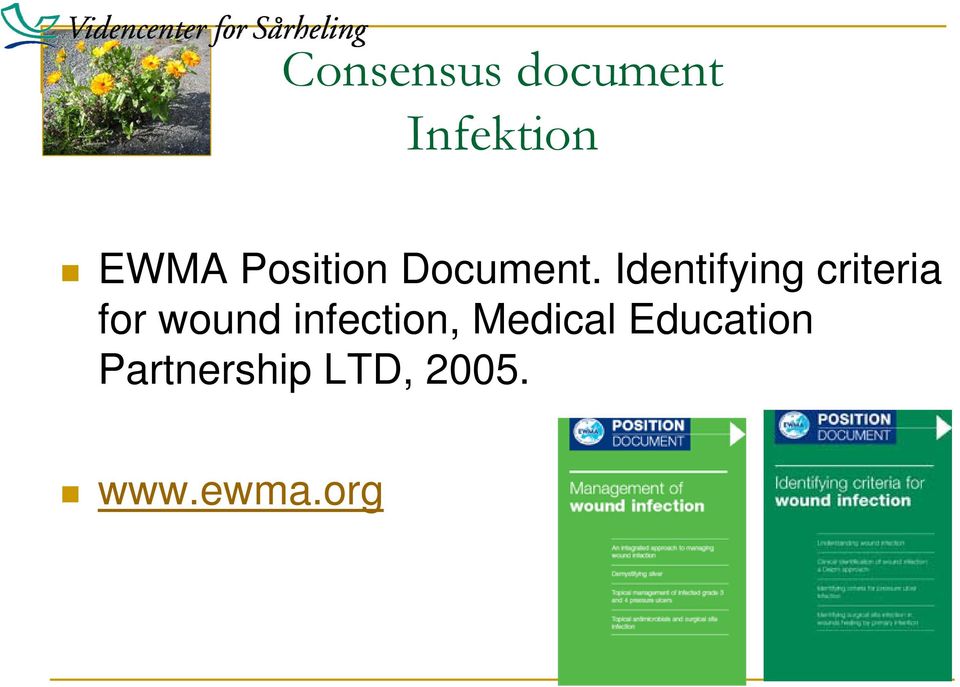 Identifying criteria for wound