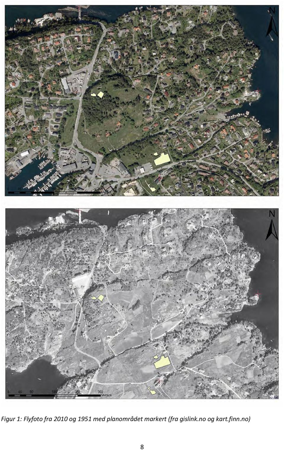 planområdet markert