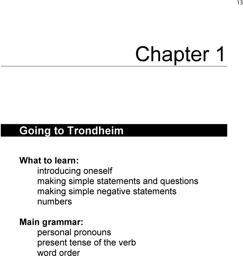 questions making simple negative statements numbers