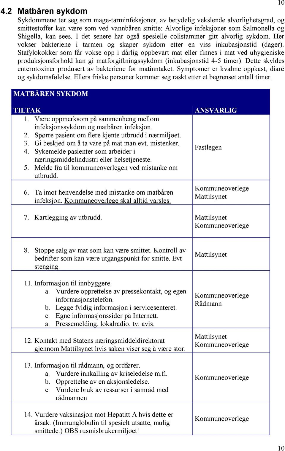 Stafylokokker som får vokse opp i dårlig oppbevart mat eller finnes i mat ved uhygieniske produksjonsforhold kan gi matforgiftningssykdom (inkubasjonstid 4-5 timer).