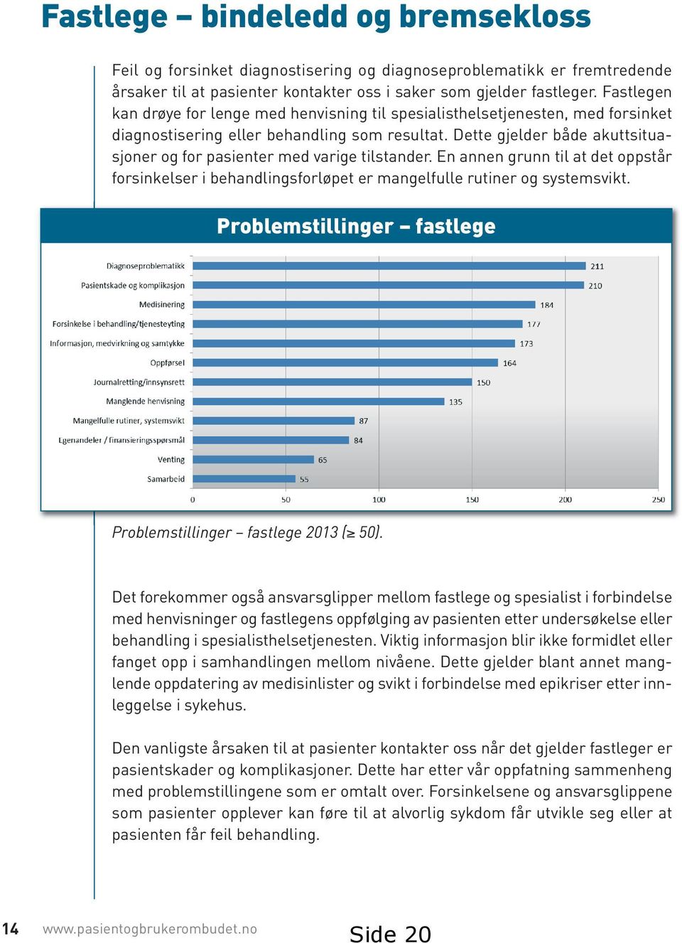 Dette gjelder både akuttsituasjoner og for pasienter med varige tilstander. En annen grunn til at det oppstår forsinkelser i behandlingsforløpet er mangelfulle rutiner og systemsvikt.