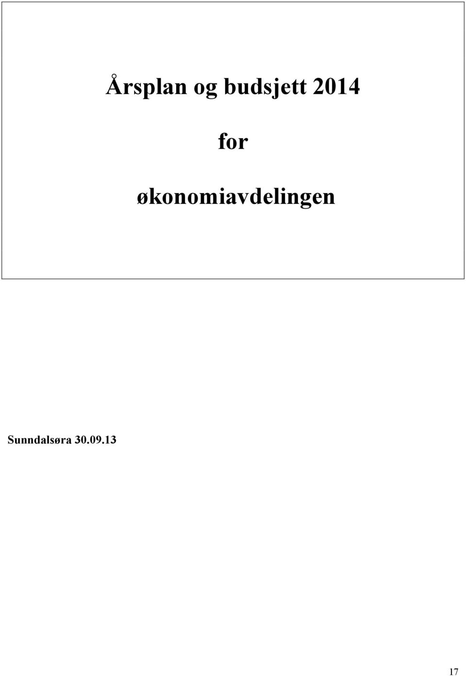 økonomiavdelingen