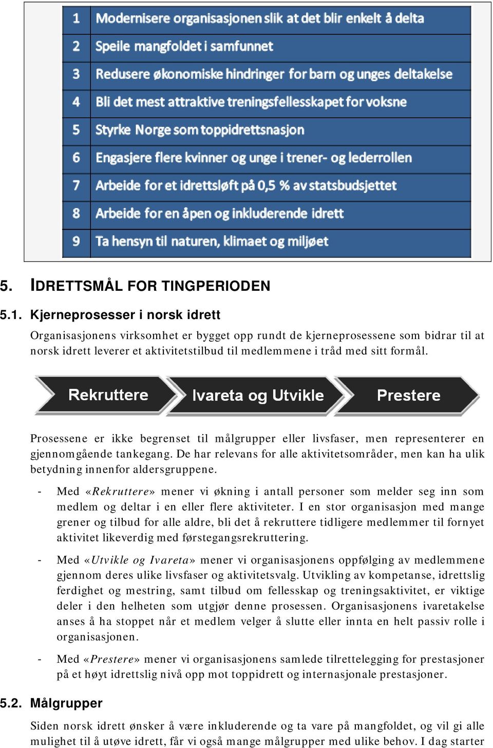 Prosessene er ikke begrenset til målgrupper eller livsfaser, men representerer en gjennomgående tankegang.