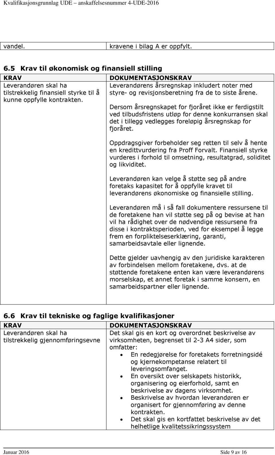 Dersom årsregnskapet for fjoråret ikke er ferdigstilt ved tilbudsfristens utløp for denne konkurransen skal det i tillegg vedlegges foreløpig årsregnskap for fjoråret.