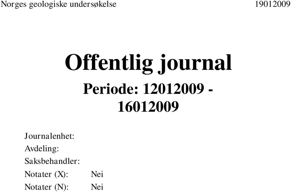 Journalenhet: Avdeling: