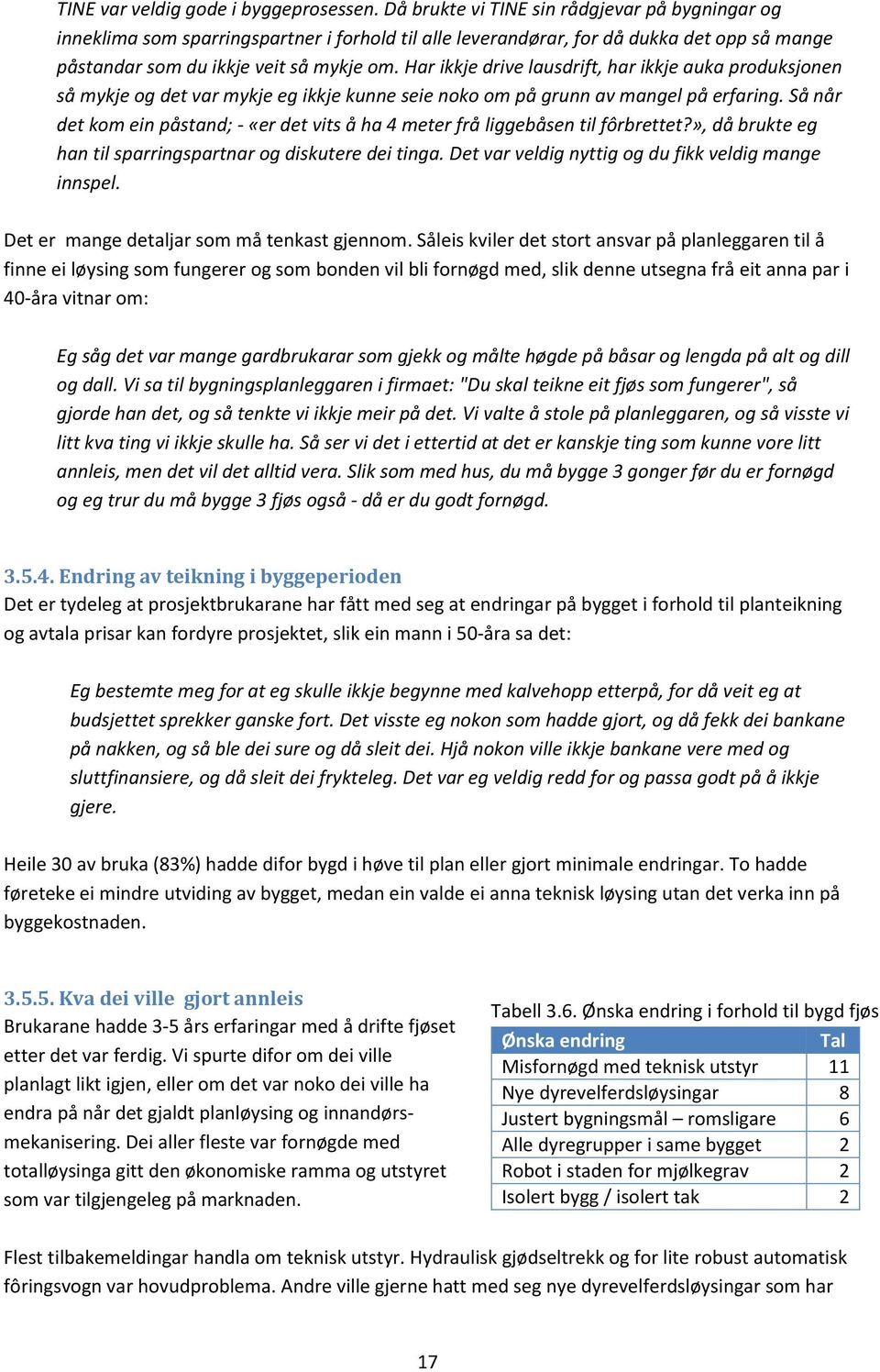 Har ikkje drive lausdrift, har ikkje auka produksjonen så mykje og det var mykje eg ikkje kunne seie noko om på grunn av mangel på erfaring.