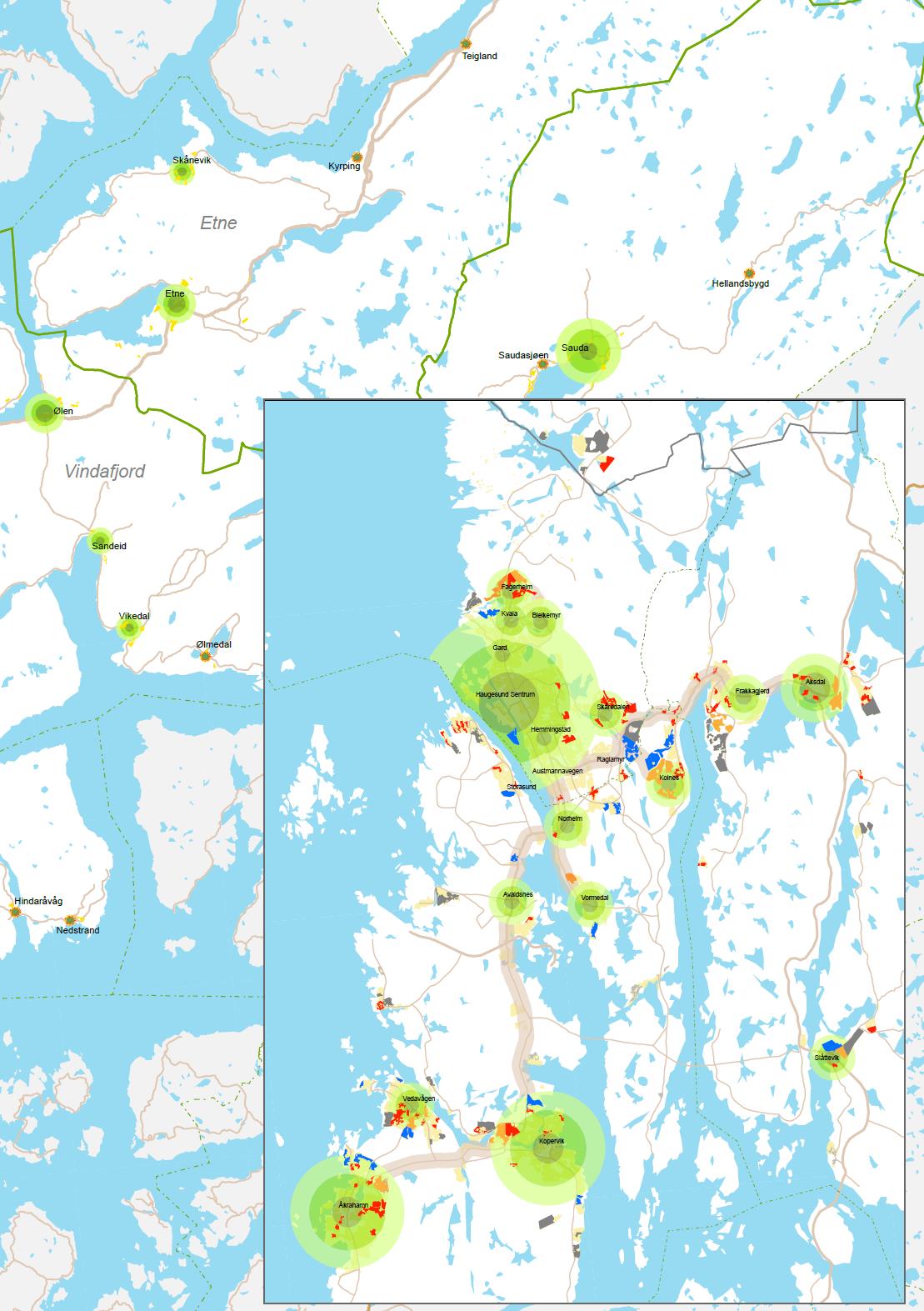 «bynære områder»: Fortetting og