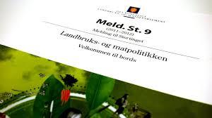 Premisser for diskusjonen Stortingsmelding nr. 9 (2011-2012) vektlegger: Økt matproduksjon (1% pr.