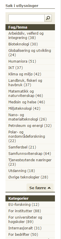 utlysninger fra Forskningsrådet og Regionale Forskningsfond Avtal møte med Innovasjon Norge www.