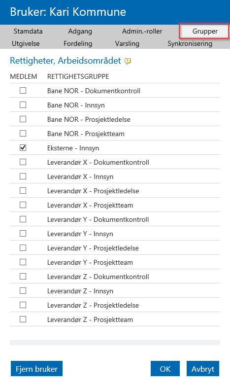 esam/byggeweb Rolleveiledning: Prosjektadministrator (Bane NOR) side