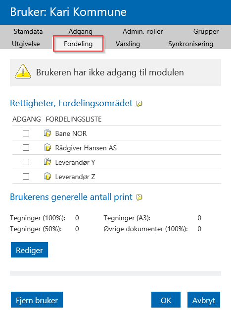 esam/byggeweb Rolleveiledning: Prosjektadministrator (Bane NOR) side 45/66 I fanen «Utgivelse» skal det ikke krysses av for noe.