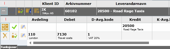 Den første arbeidslisten du ser i Regnskapsføring er den som heter Regnskapsføring. I denne ser du alle bilag som ikke er eksportert eller ellers tatt ut av arbeidsflyten.