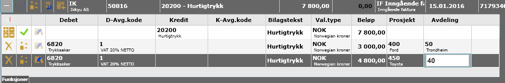 Arbeidsflyt og status endringer Det er kombinasjon av fordelingsstatus med regnskapsførerstatus som er mest viktig for å få bilag gjennom systemet.