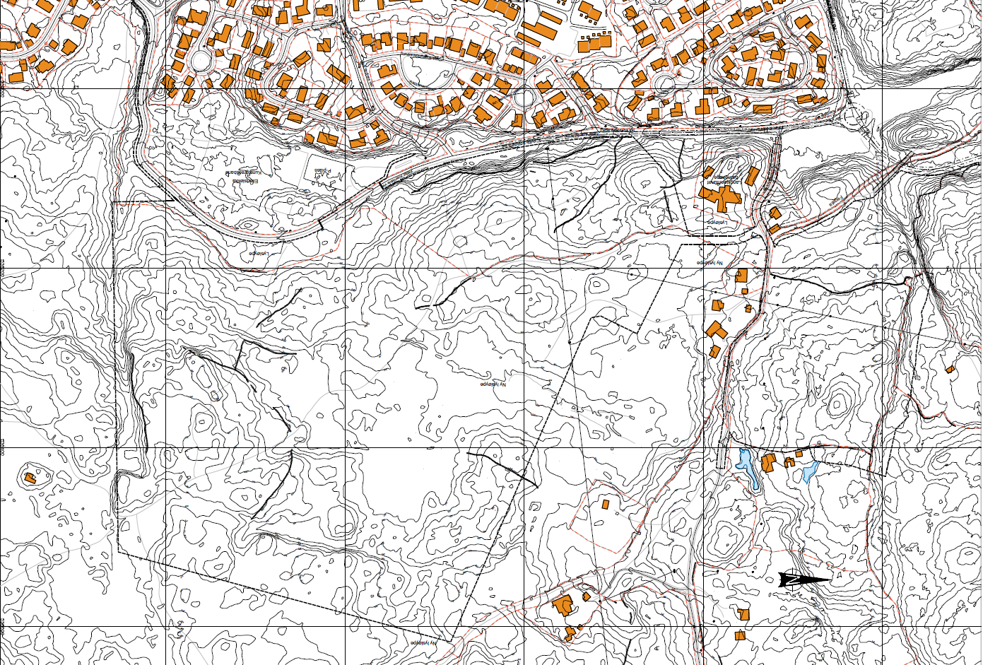 Området har for øvrig godt utviklet infrastruktur og gode nærmiljøkvaliteter. Figur 1 Planområdet er vist med stiplet linje. 3 Overordnede planer og føringer 3.