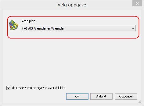 Pek på Novapoint Arealplan og pek på Start knappen og på knappen med den blå sirkelen slik som vist: Trykk på OK knappen og meny eller ribbon eller verktøylinje for Arealplan kommer opp avhengig av